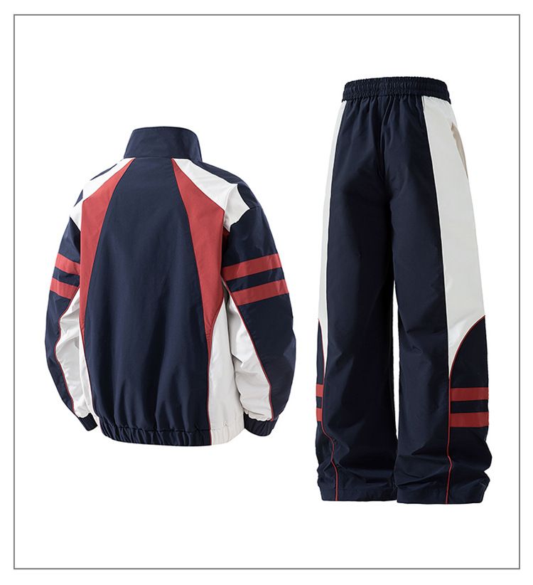 Inspiriertes Herbst-Set aus Jacke und Hose für Teenager – trendiges Streetwear-Outfit für Highschool- und College-Studenten (M-3XL, Marineblau/Schwarz/Weiß)_voghion.com