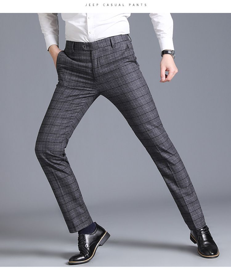 Roupas masculinas da moda, calças xadrez de negócios, terno formal masculino combinando_voghion.com