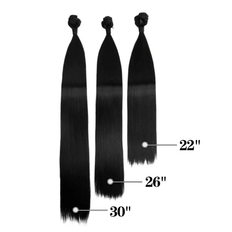 IZA synthetische gerade Bündel, Seidenknochen-Haarverlängerung, 1 Bündel/Packung, 120 g organische hitzebeständige Fasern, 50,8–76,2 cm Webart_voghion.com