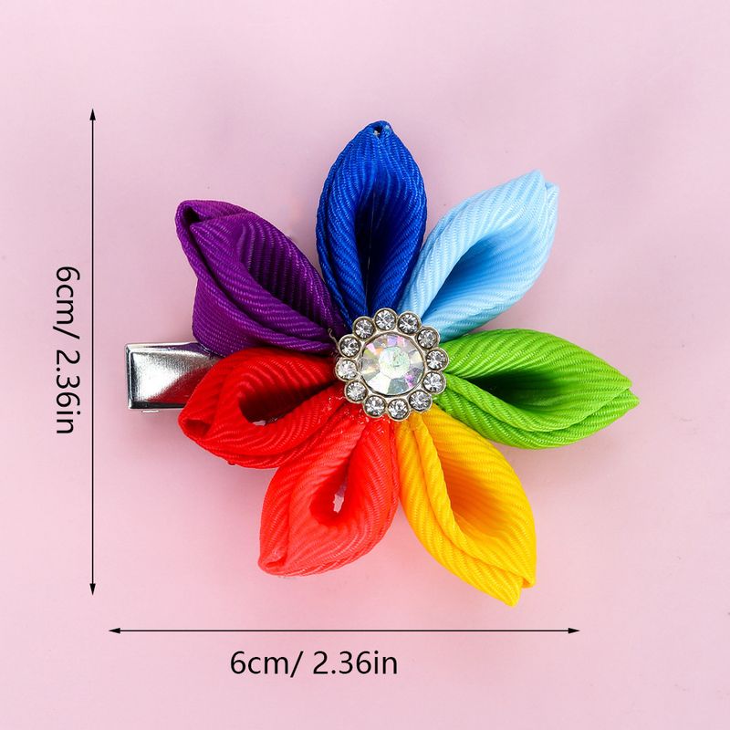 Najlepiej sprzedające się w Europie i Ameryce spinki do włosów dla dzieci w kształcie kokardy z tęczowym prążkiem. Urocze akcesoria do włosów dla dziewczynek._voghion.com