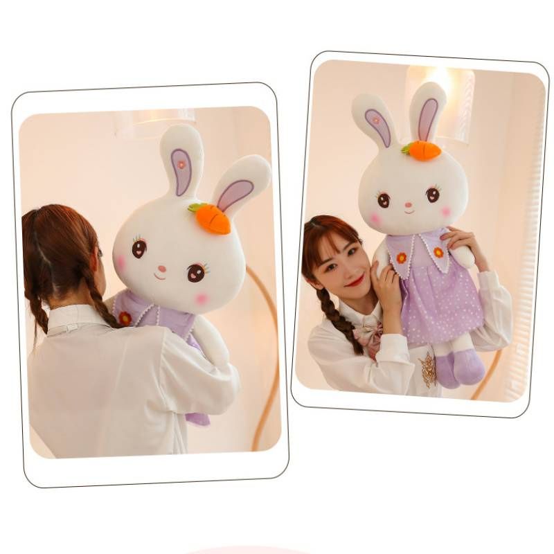 Niedliches Plüschkaninchen-Spielzeug, Stoffhasenpuppe für Mädchen_voghion.com
