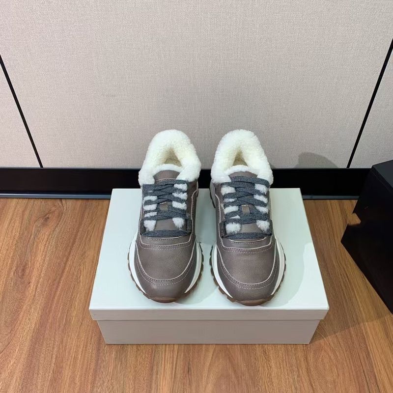 Sneakers alla moda autunno inverno 2025, nuove, foderate in pile, in lana, con suola spessa, allacciate, in vera pelle, versatili e comode._voghion.com