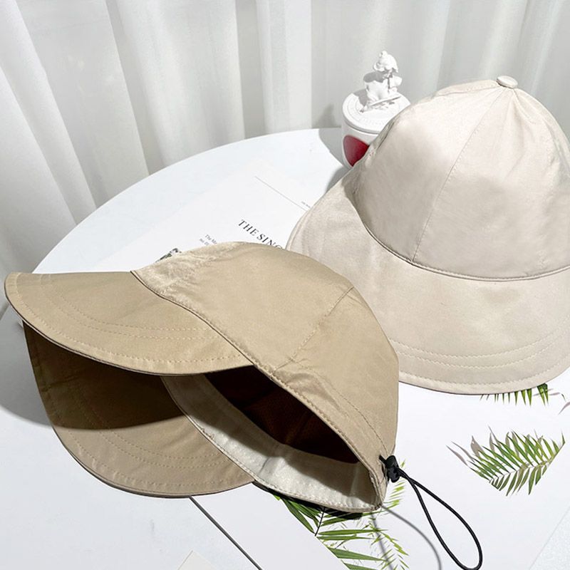 Nuovi arrivi Cappellino estivo pieghevole a tesa larga con coulisse, regolabile, per uomo e donna, cappelli da spiaggia all'aperto, visiere ad asciugatura rapida_voghion.com