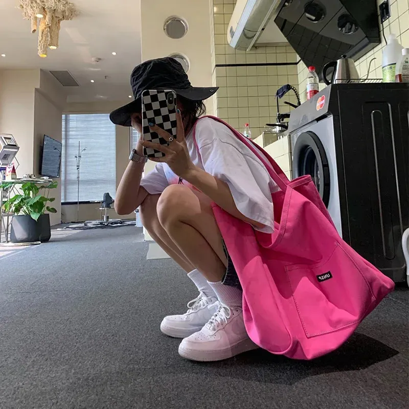 Borsa a mano da donna in tela, grande capacità, casual, borsa a tracolla, shopping, portafoglio da ragazza, borsa femminile 250314l_voghion.com