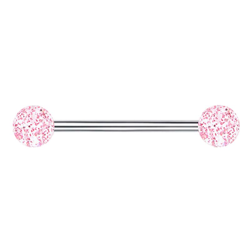 Gioielli e accessori chiodo lingua in gomma asta in titanio G23 14G pezzo flash chiodo orecchio piercing corpo umano chiodo osso orecchio lungo produttore all'ingrosso_voghion.com