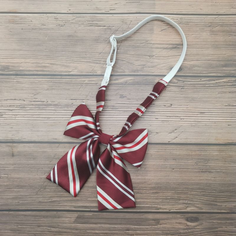 Burgunderfarbener JK Small Lazy Anzug für Herren, formell, rot gestreift, College-Stil, Student, keine Krawatte erforderlich, Damendekoration_voghion.com