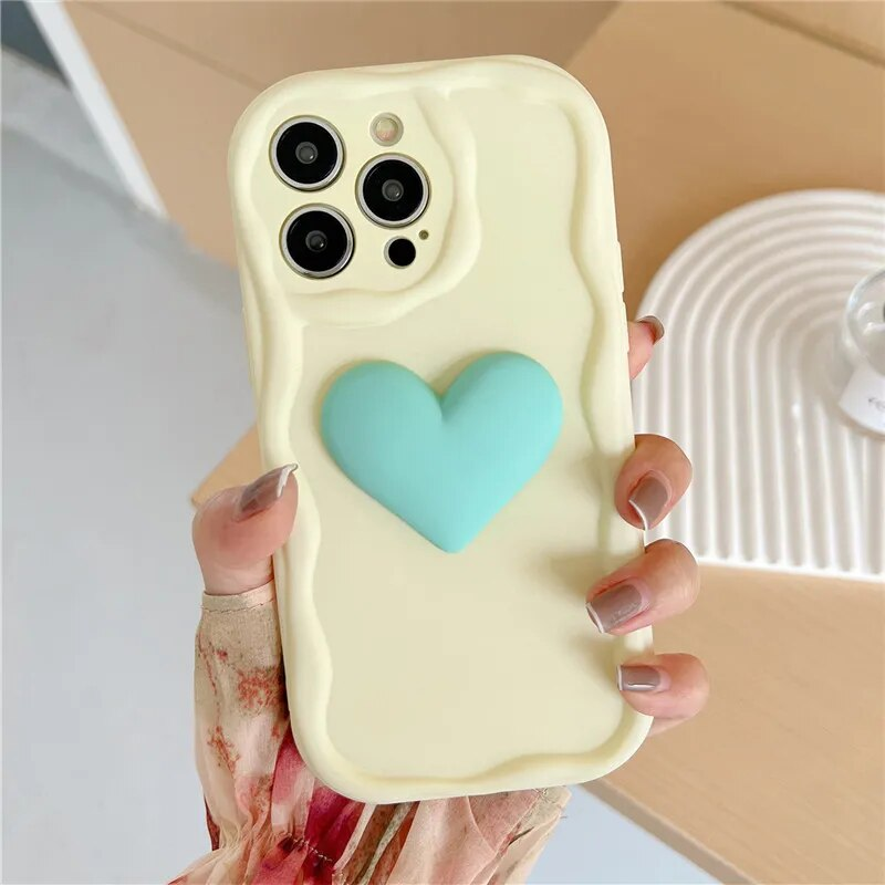 Coque de téléphone en silicone 3D Heart pour Xiaomi Redmi 11 Pro Note12 12s Noote11s Note 10pro 10c 11A 12c Sweet Cake Candy_voghion.com