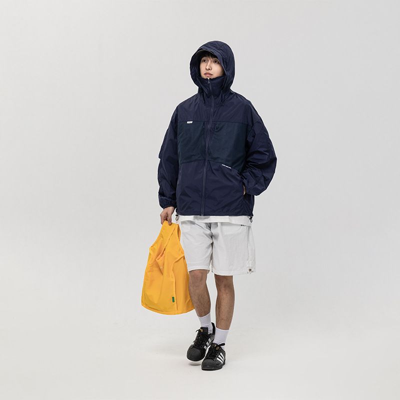 Unbeatable Quality ATBORDER 2024 Summer New Outdoor Color Contrast Hooded Breathable Skin Casual Loose Sunscreen Clothing For Men_voghion.com