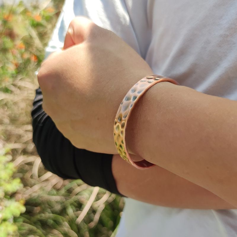 Meathly Viking Copper Bracelet Men Magnetic Adjustable Cuff Vintage Bangles Resizable Arthritis 10mm Wide Health Energy Jewelry_voghion.com