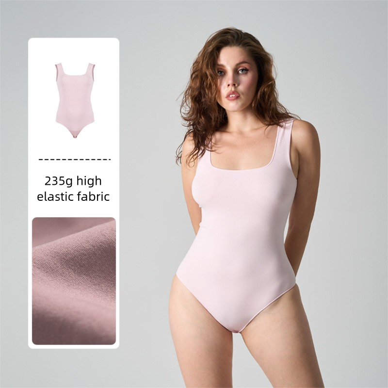 SKIMS Same Seamless European And American Style Hip Lift Tummy Control Shaping Sexy High Elastic One-piece Bodysuit_voghion.com