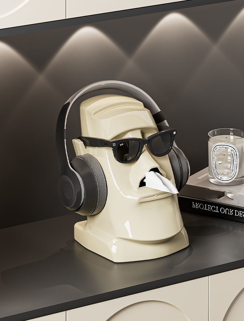 Caja de pañuelos de alta gama, multiusos, creativa y original para decoración de sala de estar, soporte para gafas y auriculares._voghion.com
