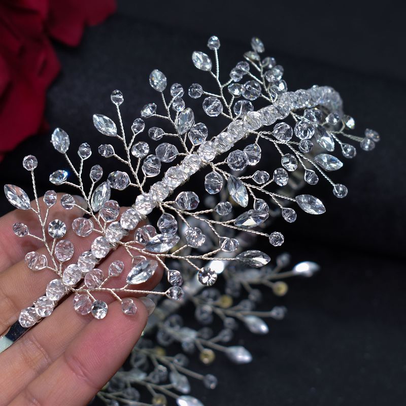 Copricapi da sposa, cerchietti con perline di cristallo pressate, cerchietti con strass fatti a mano, corone per capelli, accessori per capelli da abito_voghion.com
