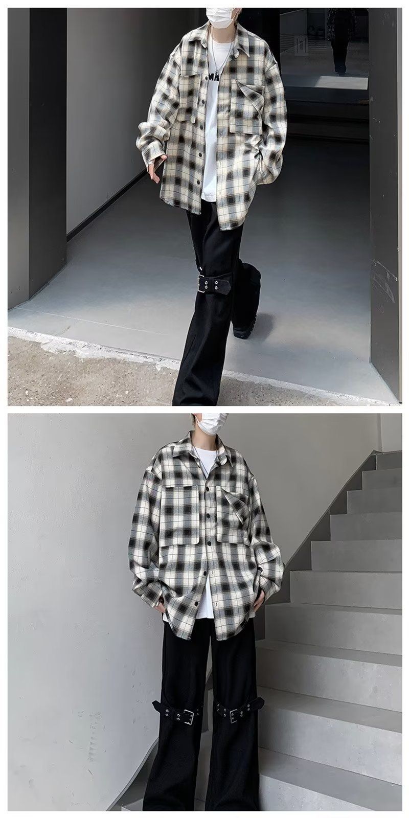 "Tokyo Drift Shirt – Distressed Plaid Overshirt (For Underground Jazz Bars & Midnight Bicycle Couriers)"_voghion.com