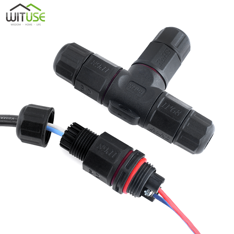 10pcs 2/3/4/5 Pin Waterproof Connector Electrical Terminal Junction Cable IP68 Adapter Set Wire Screw LED Light Box Outdoor_voghion.com