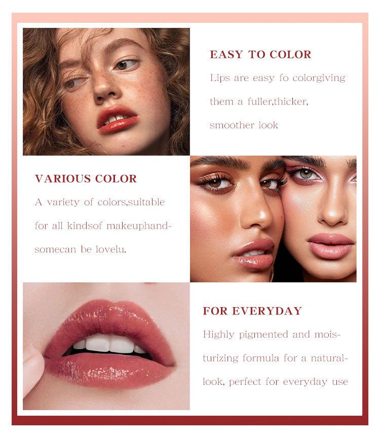 Getönter, feuchtigkeitsspendender Lippenbalsam und Lippenstift in sechs Farben_voghion.com