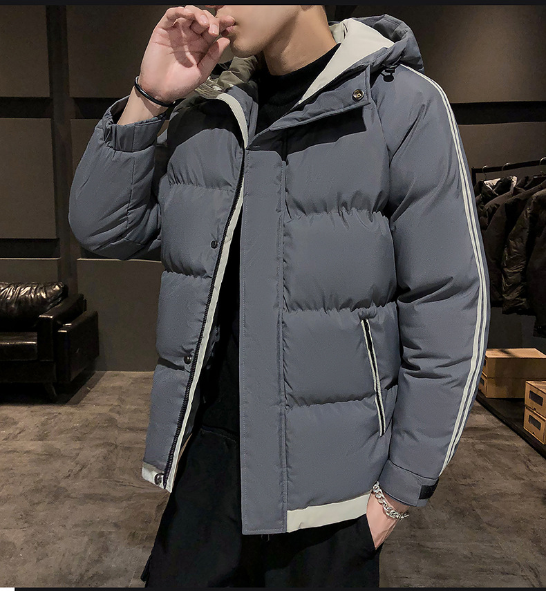 Winter Warmer, verdickter Baumwollmantel Herrenmode Mit Kapuze Lässiger Baumwollmantel Lockere Große Kurze Baumwolljacke Trendy Und Vielseitig_voghion.com