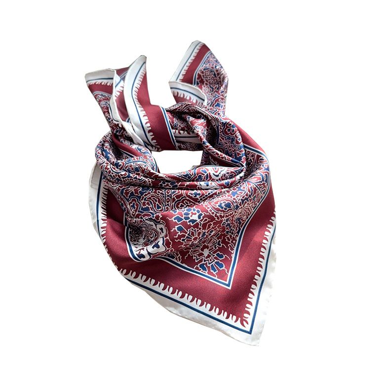 Sciarpa da collo con bordo arrotolato fatta a mano, motivo paisley a triangolo in seta di gelso pesante, collezione Paisley Cashew Twill_voghion.com