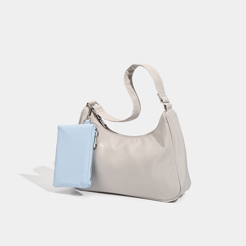 2025 Korean Version Of The New Spring And Summer Simple Armpit Insert Bag Fashion Nylon Leisure Shoulder Bag Ms. Lightweight Handbag_voghion.com