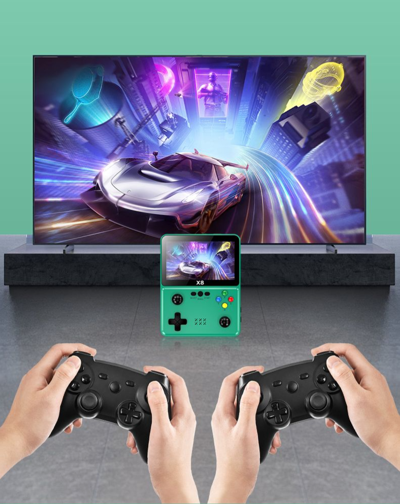 Nouvelle console de jeu portable rechargeable à deux joueurs avec joystick de 4 pouces_voghion.com