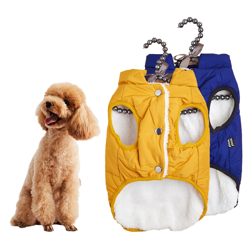 Guangying Pet Coat Clothes Solid Color Windproof Warm Clothes Dog Winter Vest Jacket Puppy Costume_voghion.com