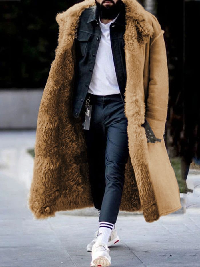 Suitable For All Seasons Four-Color Velvet Style Extended Leather Best-Selling Coat Jacket Size 8 Sheepskin Integrated Men's_voghion.com