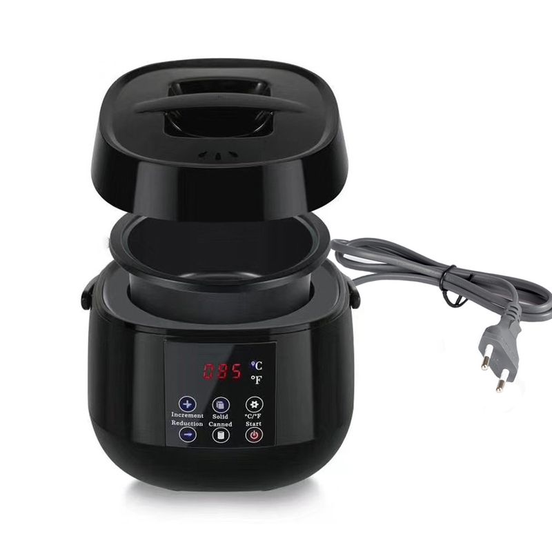 Încălzitor de ceară de 500 cc, aparat de încălzit pentru îndepărtarea părului, epilator de corp SPA, oală de ceară cu parafină, display LCD inteligent pentru temperatură_voghion.com