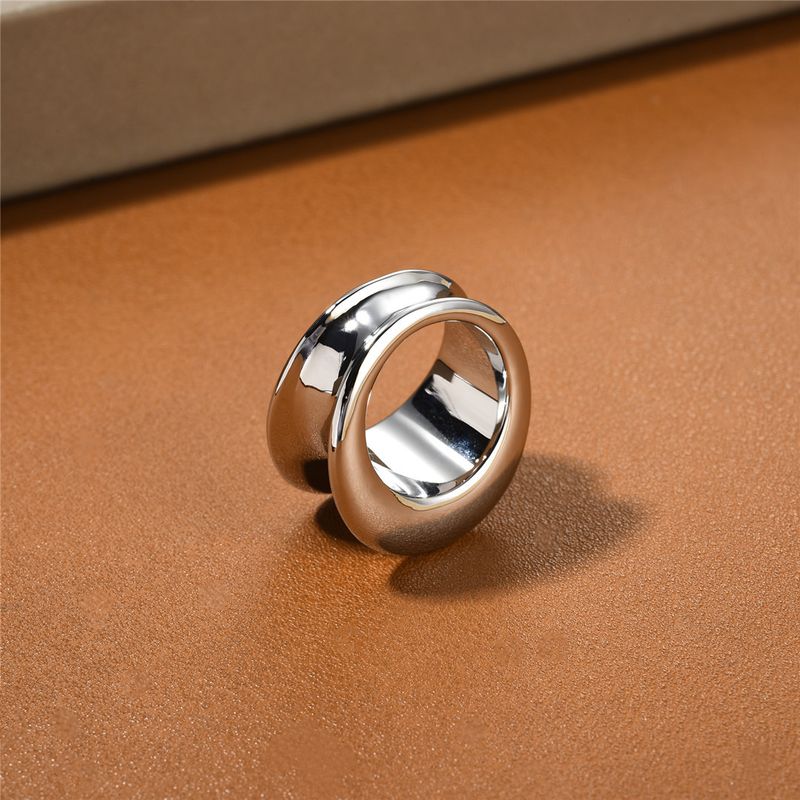 Design Kupfer Platin plattiert Persönlichkeit Einzigartiges konkav konvex Modisch Schlicht Elegant Trendiger Ring_voghion.com