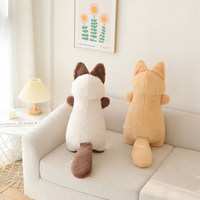 Peluche simpatico gatto siamese blu arancione mucca e maialino moccioso stili disponibili_voghion.com