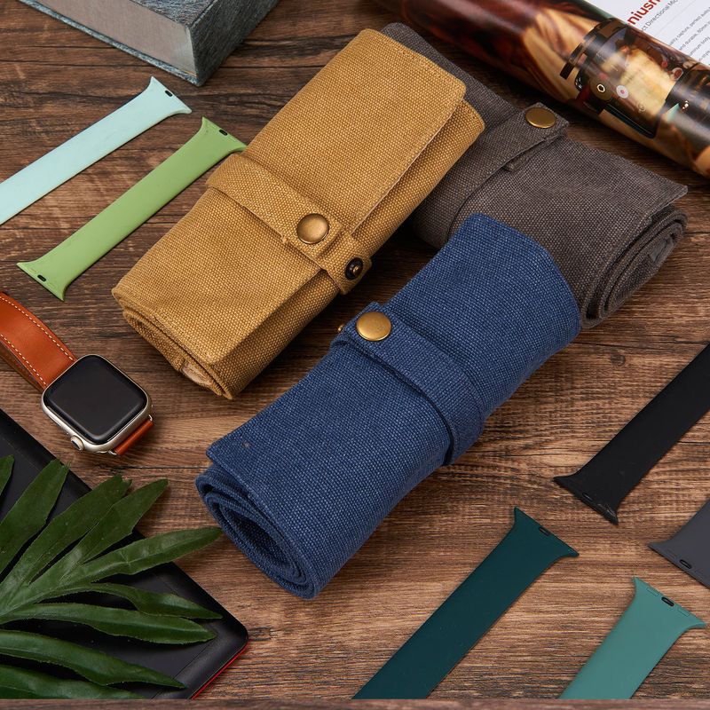 Borsa portaoggetti per cinturini da orologio con 10 scomparti, borsa portaoggetti in tela, borsa da viaggio portatile_voghion.com