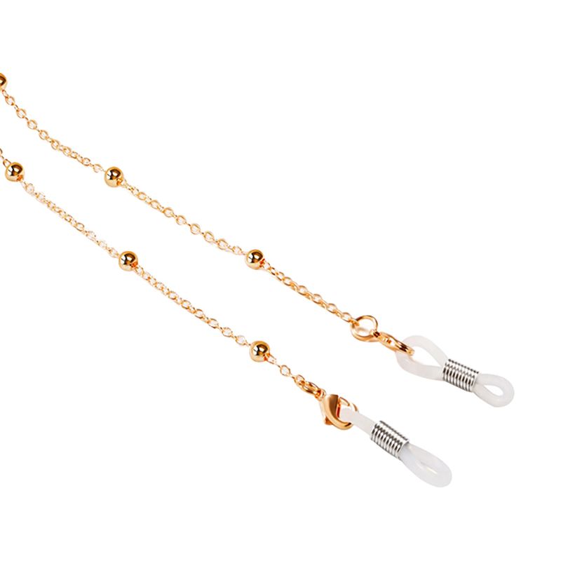 Chic Anti-slip Metal Beaded Reading Glasses Sunglasses Neck Cord Rope Chain_voghion.com