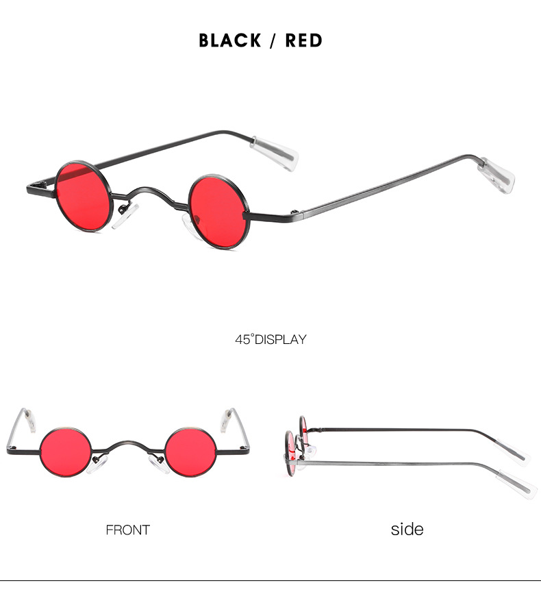 Hip hop prince mirror retro round frame niche sunglasses literary style sunglasses_voghion.com