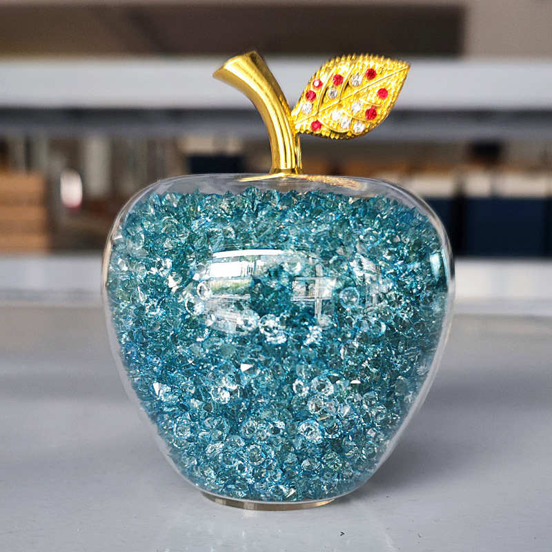 Kristalläpple julafton kreativ present till flickor och flickvänner, bästa vän och romantisk dekoration av Ping An Fruit_voghion.com