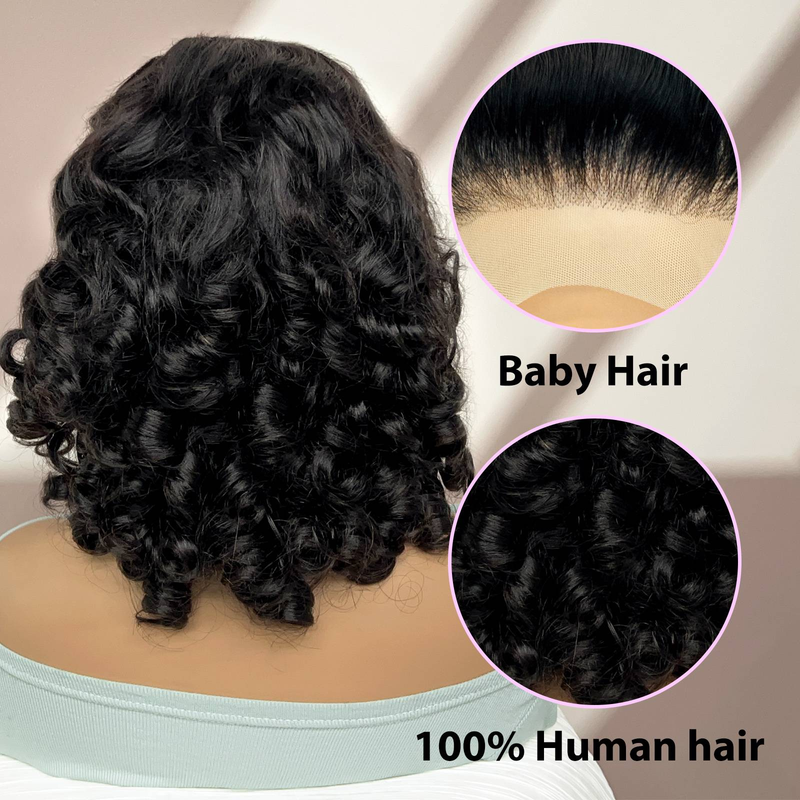 13 x 4 Spitzen-Stirnband aus Echthaar für dauergewelltes und lockiges Haar, leicht zu tragen und zu handhaben, geeignet für den Alltag._voghion.com