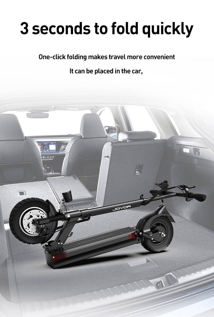 Patinete eléctrico plegable JOYOR Y6-S de 10 pulgadas con motor de 500 W y batería de 48 V y 18 Ah_voghion.com