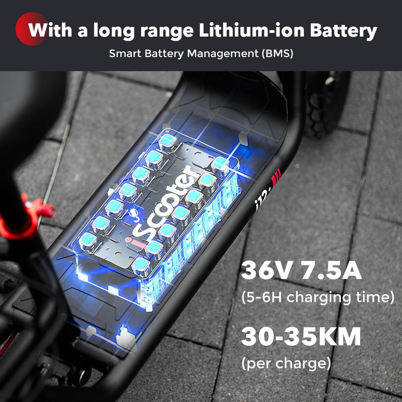IScooter I12 Elektryczny skuter z siedzeniem dla dorosłych, 500 W 12" Podwójne zawieszenie Commuter EScooter z koszykiem, regulowana wysokość siedzenia i kierownicy_voghion.com