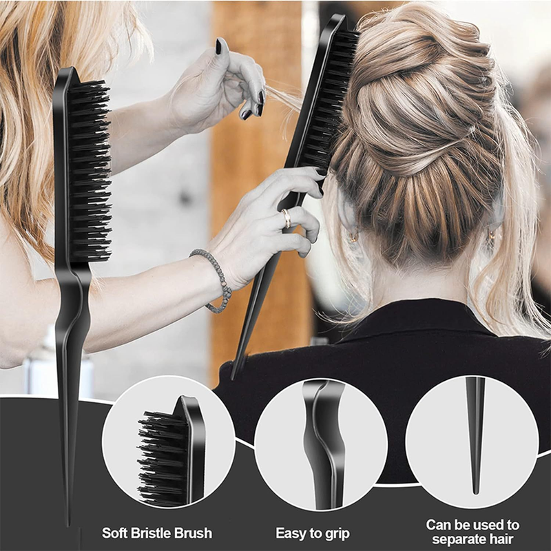 Brosse coiffante volumisante avec poils massants - Brosse démêlante et résistante à la chaleur pour cheveux bouclés et lisses_voghion.com