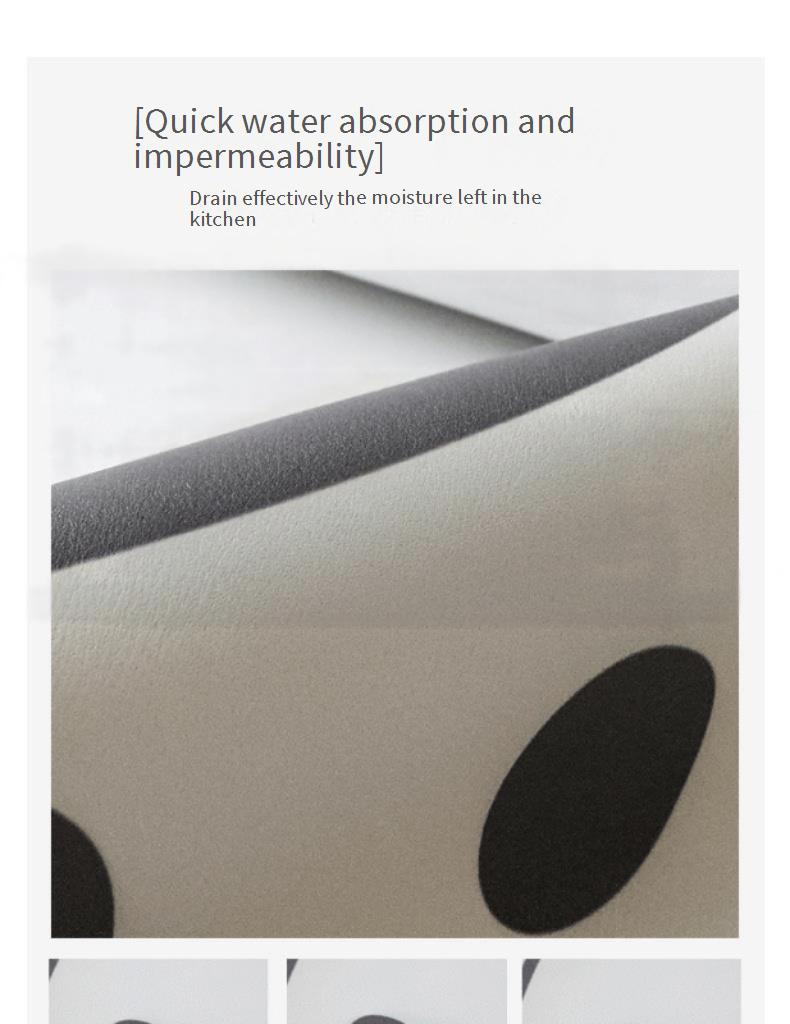 Tappetino per lavello da cucina Diatomite - Asciugatura rapida, super assorbente, per piatti e utensili, vaschetta raccogligocce in silicone antiscivolo_voghion.com