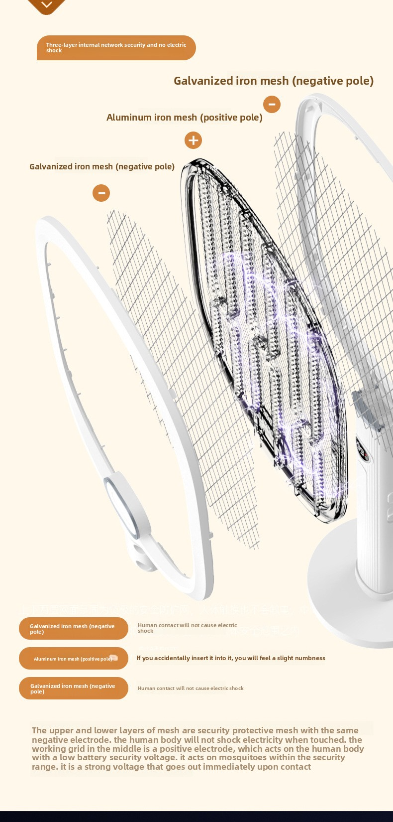Rechargeable Mosquito Killer Lamp With Electric Swatter – 2-In-1 UV Mosquito Trap & Bug Zapper (Auto Attract Technology)_voghion.com