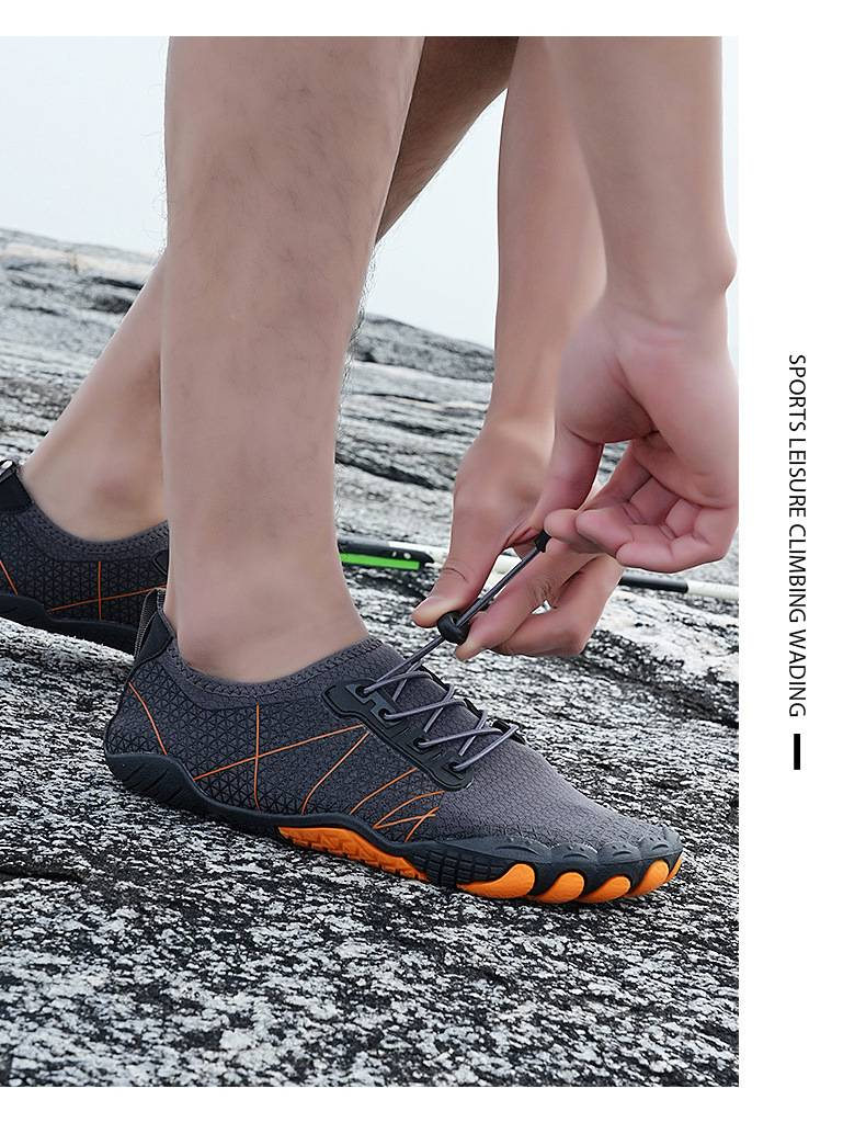 Zapatos acuáticos descalzos para hombre y mujer: zapatos acuáticos de cinco dedos de secado rápido con suela de goma antideslizante, ligeros y transpirables._voghion.com
