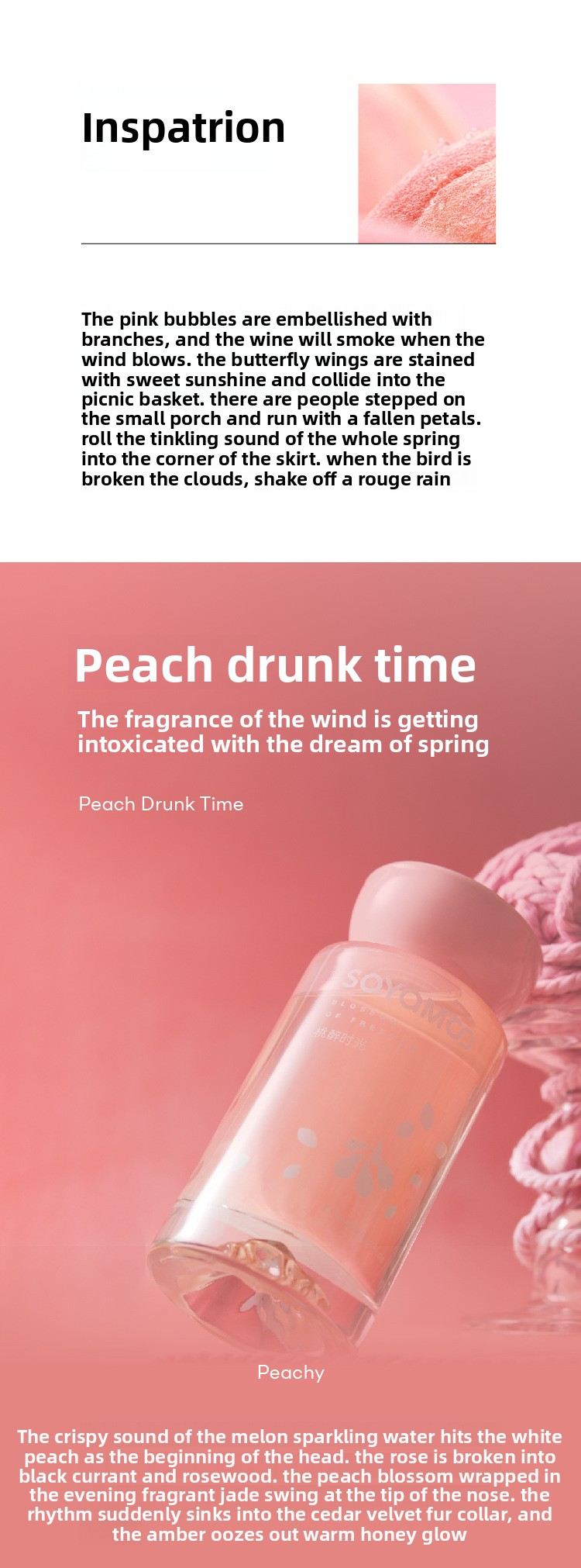 Peach Bliss Reed Diffuser – Bloemig fruitige huisgeur met langdurige geur (300 ml, vervaardigd in Zhejiang)_voghion.com