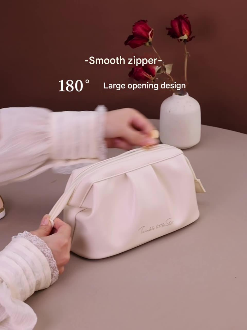 KOSE Rose Story Pu wasserdichte Kosmetiktasche Große Kapazität High-End-Reise Kleine tragbare weibliche tragbare Clutch im Ins-Stil_voghion.com