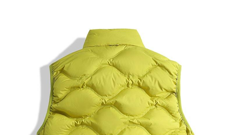 Chaleco ligero de plumón con grafeno para hombre y mujer: cuello alto, corte entallado, cálido chaleco acolchado de invierno en colores clásicos._voghion.com