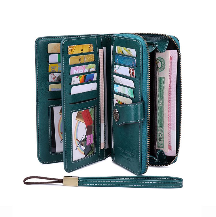 Women's Wallet Wallet Anti-Magnetic Wallet Long Zipper Large Capacity Clutch Wallet_voghion.com