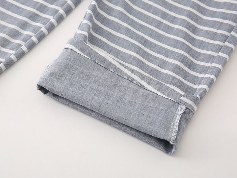 MUJI Style Pure Cotton Double Gauze Plaid Couple's Single Pajama Pants For Men And Women's Home Pants Casual Pants_voghion.com