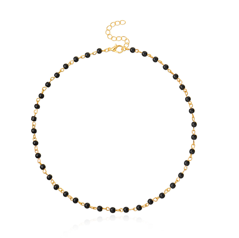 Personalisierte einfache Perlen Accessoires Mode Schlüsselbein Kette Grenzüberschreitende Damen Halskette_voghion.com