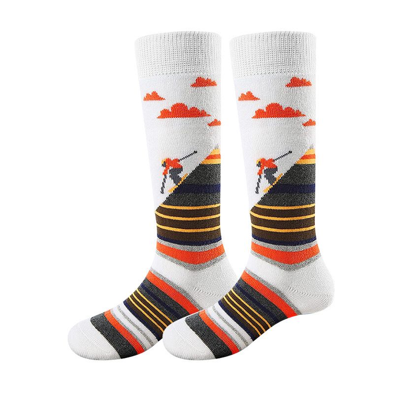 Adult skiing outdoor sports, thick hiking socks, towel bottom, long tube, sweat absorbing and warm socks_voghion.com