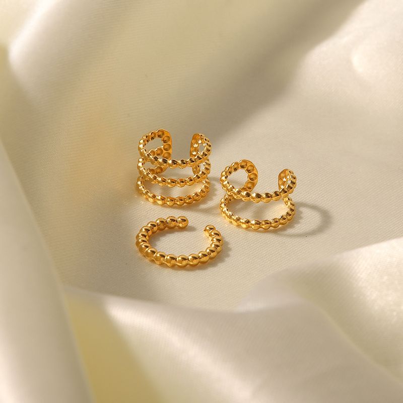 3 set di piccole fibbie a forma di fagiolo in acciaio inossidabile con perline dorate, clip per osso leggera, lussuosa e squisita senza fori per le orecchie, da donna_voghion.com