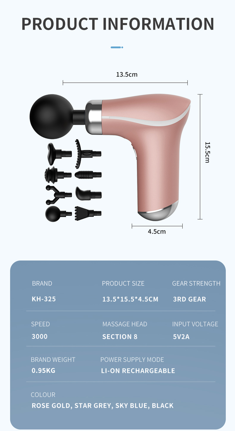 Mini Portable Maage Gun Deep Tiue Cute Dolphin Style Lady Office Mucle Maager Trainer Sollievo dal dolore Corpo Relax_voghion.com