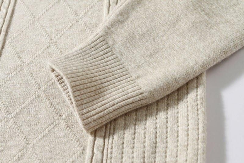 Grob gestrickter Herrenpullover – Thermopullover mit Reißverschlusskragen, entspannte Passform und maschinenwaschbar (M-3XL, 4 Farben, Winter-Freizeitkleidung)_voghion.com