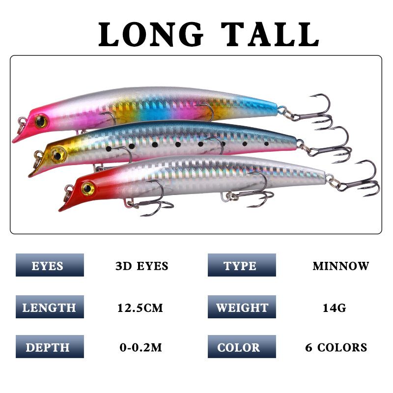 Momeală de alpinism New Wave 12,5 cm/14 g, simulare apă plutitoare, momeală de pește, pescuit de apă dulce, echipament de pescuit maritim_voghion.com